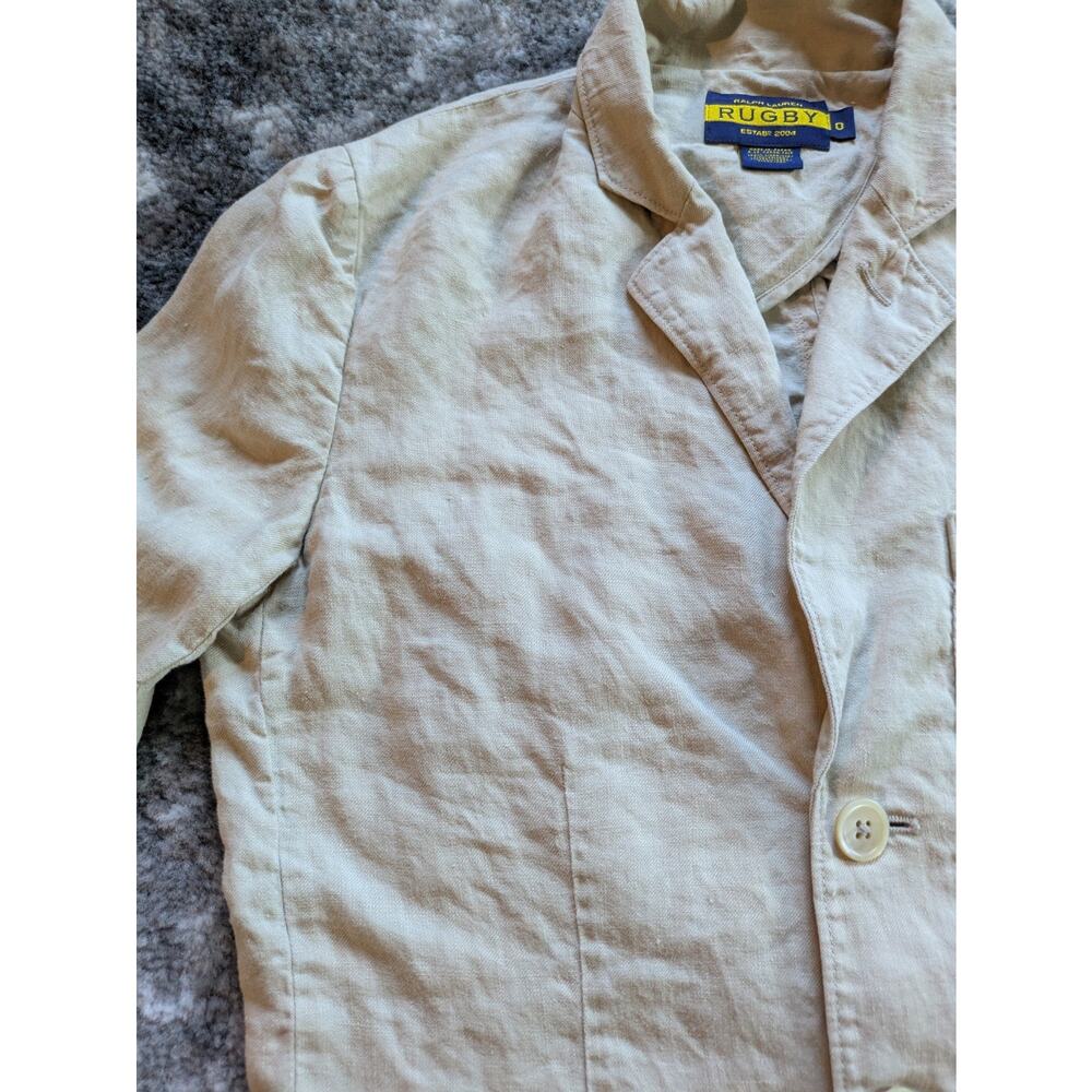 Vintage Ralph Lauren Rugby Women's 100% Linen Blazer Made In Japan - Size 0 RARE - Picture 9 of 16